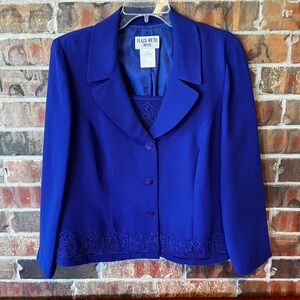vintage Plaza South Petite Royal Blue brand jacket Size:14P